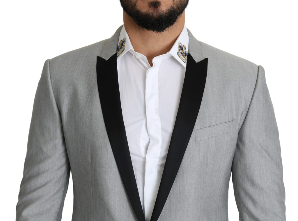 Dolce & Gabbana Light Gray Single Breasted SARTORIA Blazer