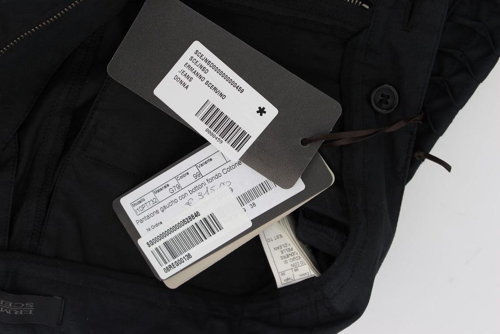 Ermanno Scervino Blue Cotton 3/4 Length Pants