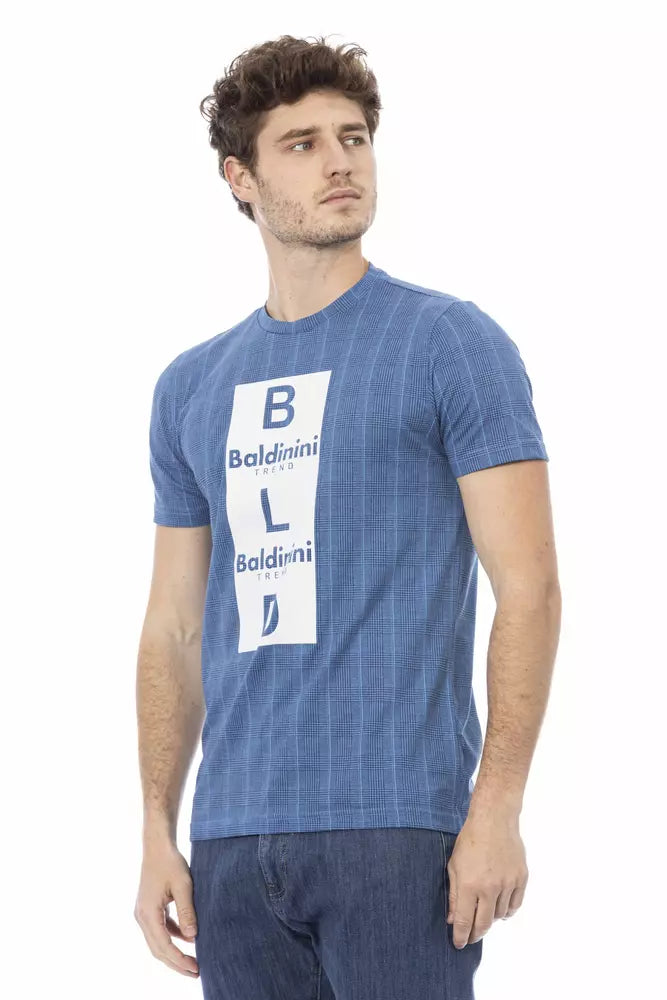 Baldinini Trend Light Blue Cotton T-Shirt