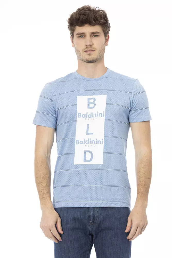 Baldinini Trend Light Blue Cotton T-Shirt
