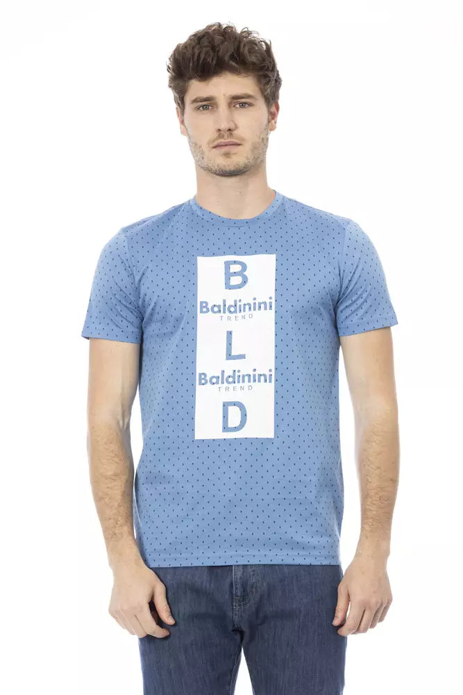 Baldinini Trend Light Blue Cotton T-Shirt