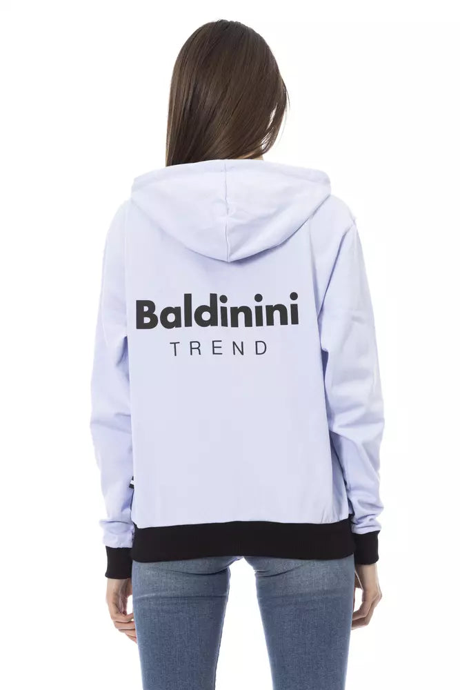 Baldinini Trend Purple Cotton Sweatshirt