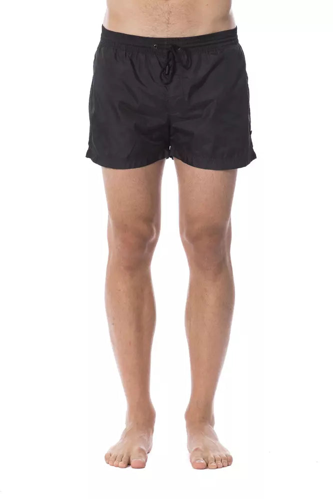 Roberto Cavalli Sport Black Polyester Men's Swimshorts