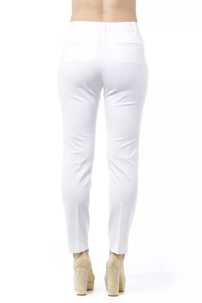 Peserico White Cotton Jeans & Pants