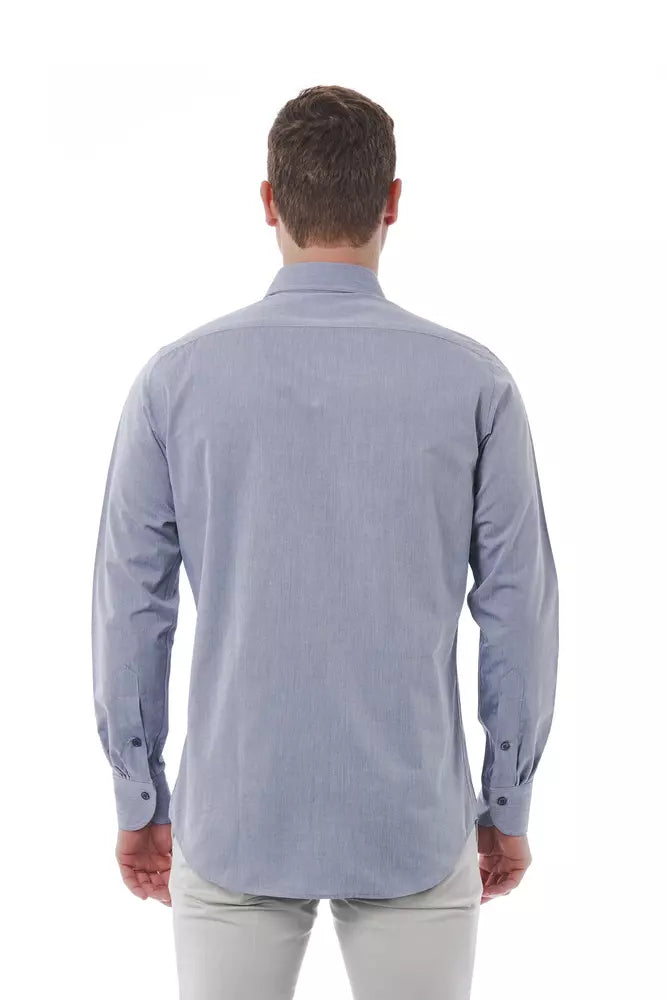 Bagutta Gray Cotton Shirt
