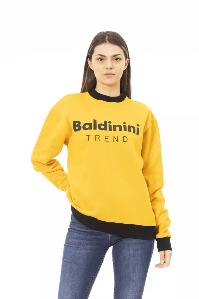 Baldinini Trend Yellow Cotton Sweatshirt