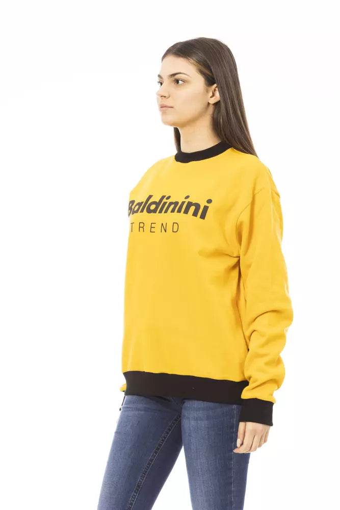 Baldinini Trend Yellow Cotton Sweatshirt