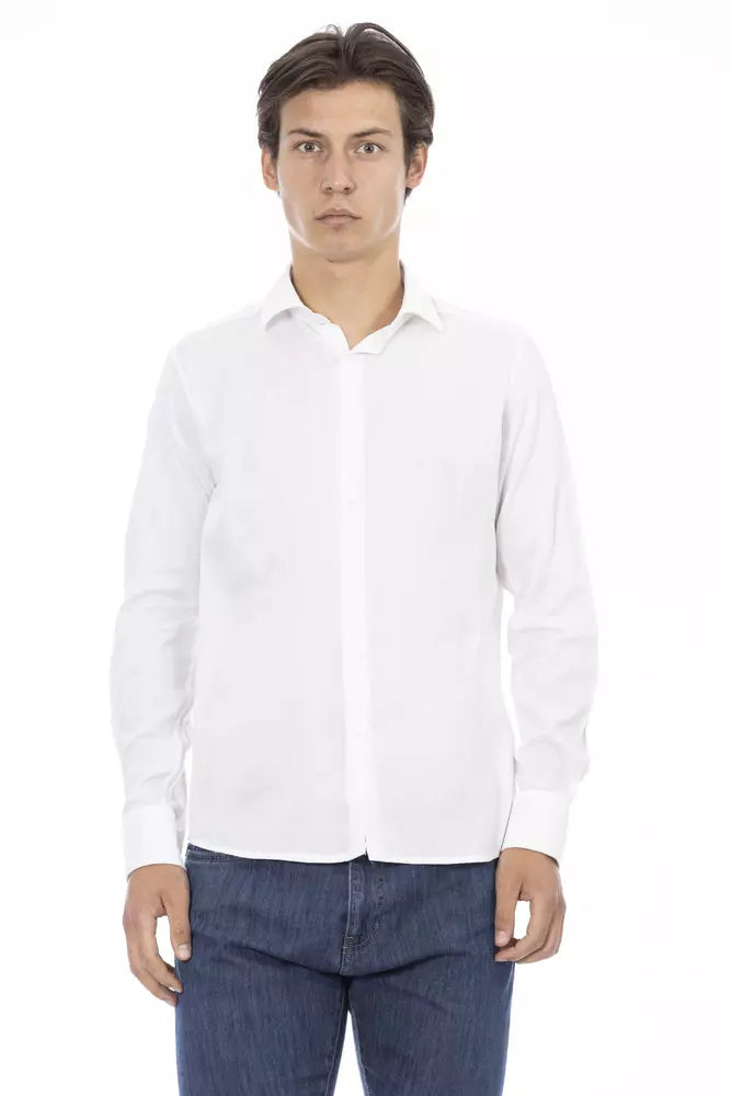 Baldinini Trend White Cotton Shirt
