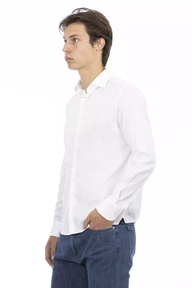 Baldinini Trend White Cotton Shirt