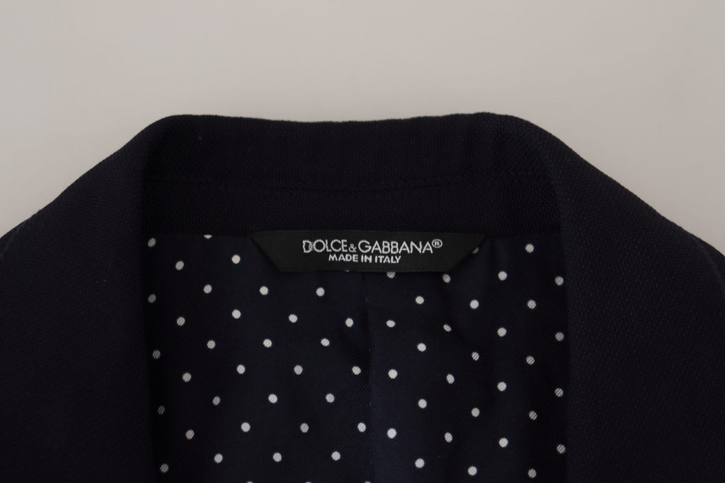 Dolce & Gabbana Blue Wool Formal Taormina Blazer
