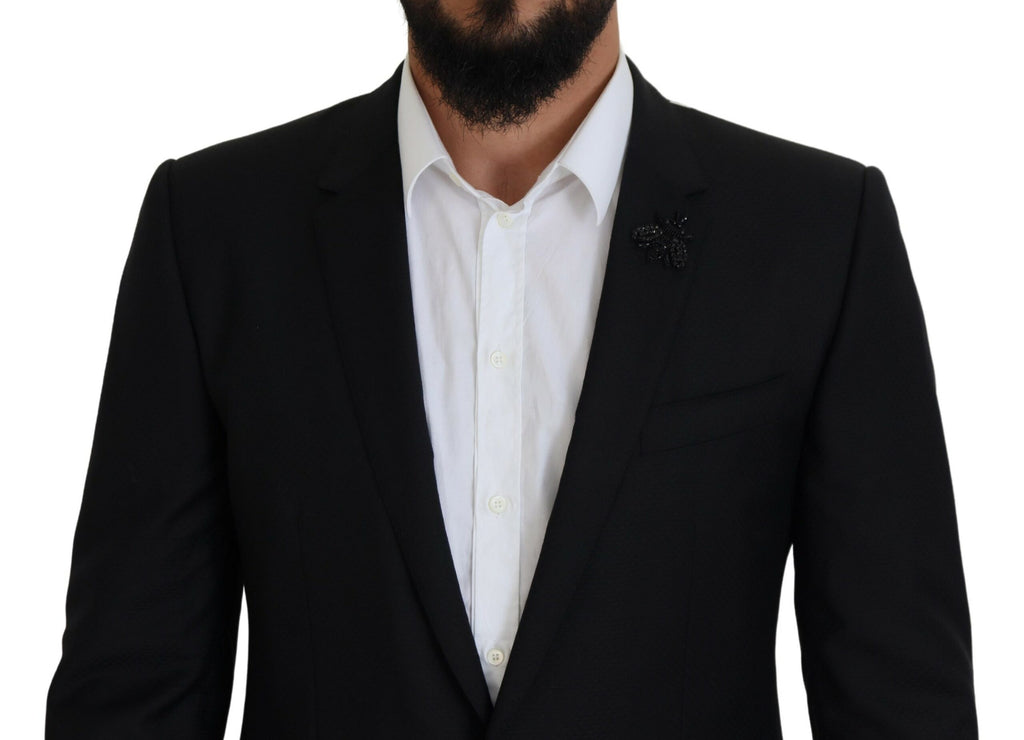 Dolce & Gabbana Black Single Breasted 2 Piece MARTINI Suit