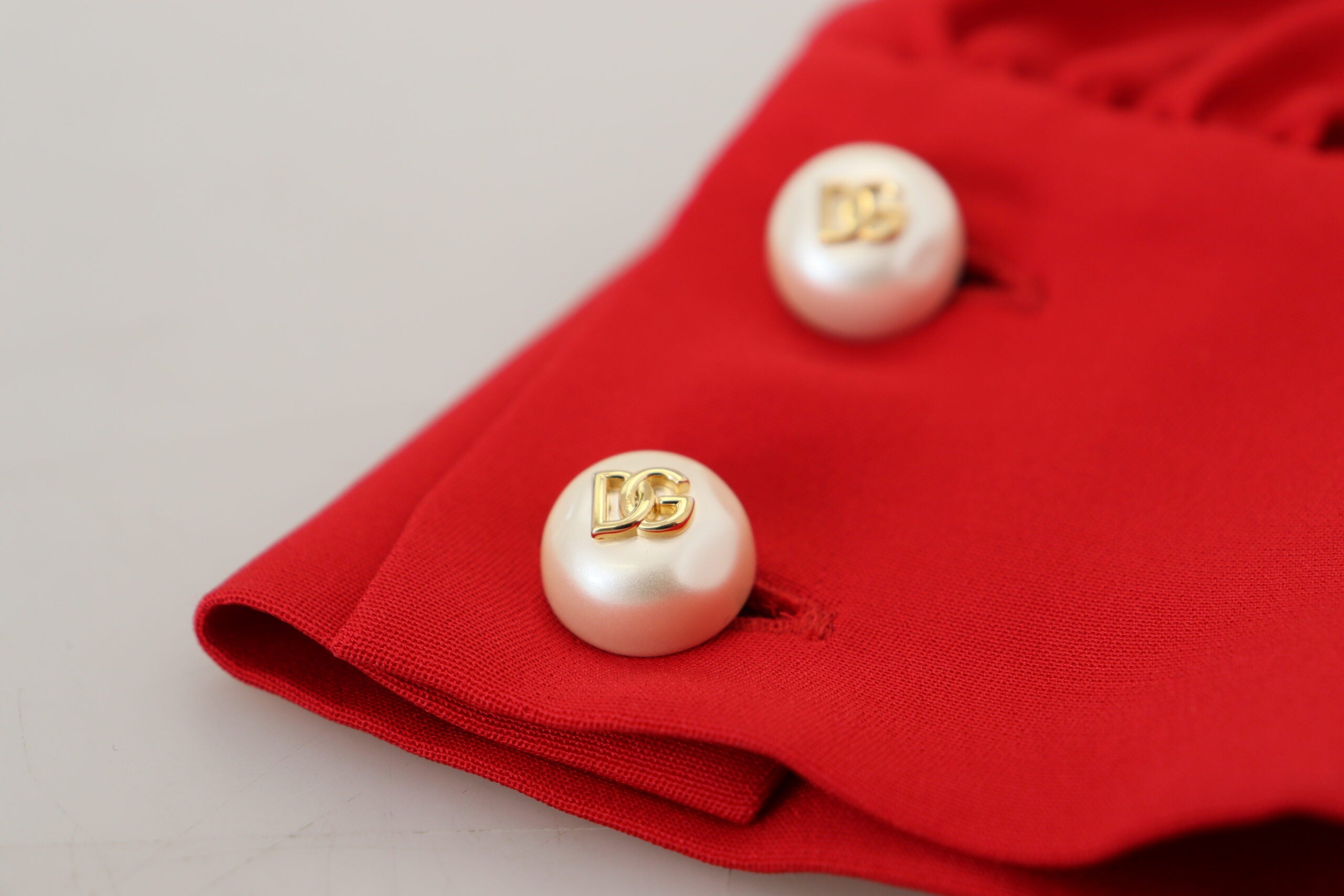 Dolce & Gabbana Red Silk Sheath A-line Knee Length Dress