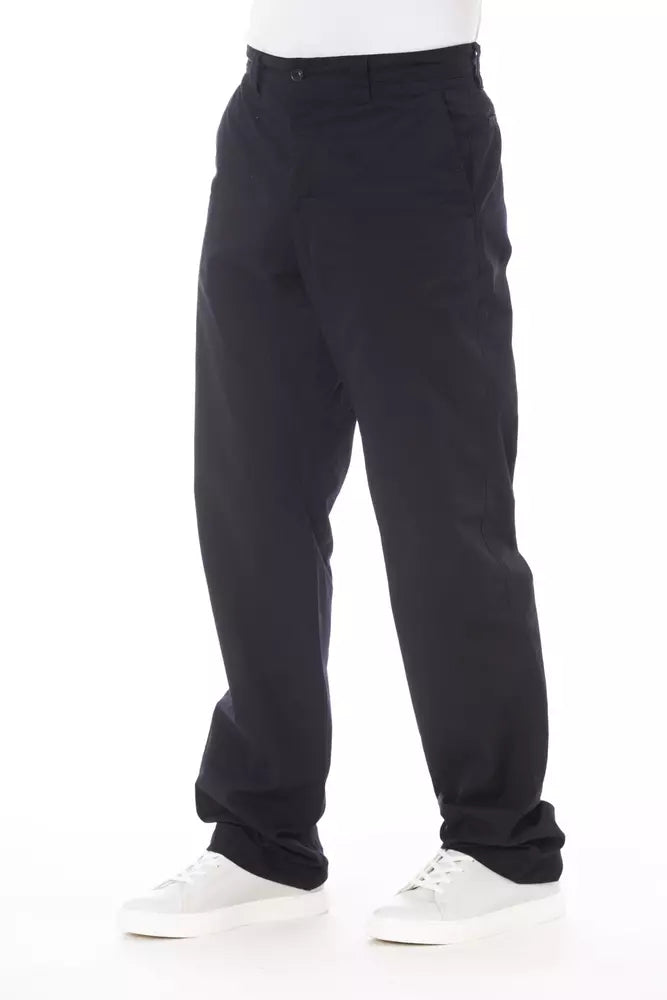 Alpha Studio Blue Cotton Pant