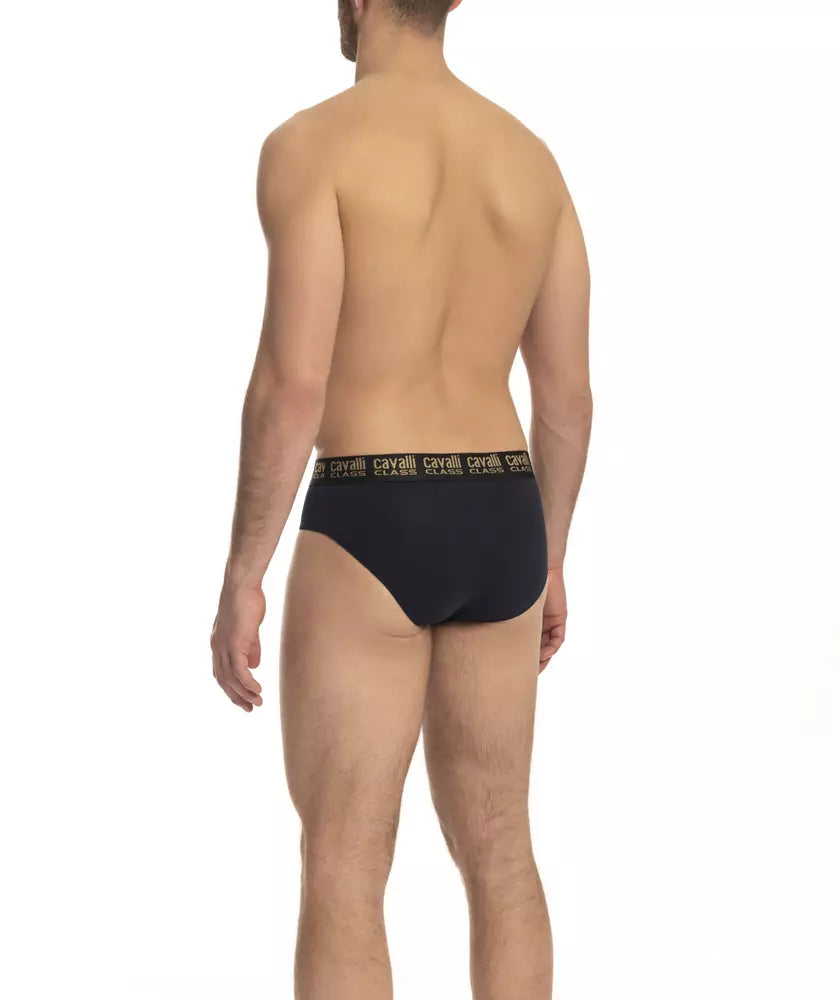 Cavalli Class Blue Cotton Boxer