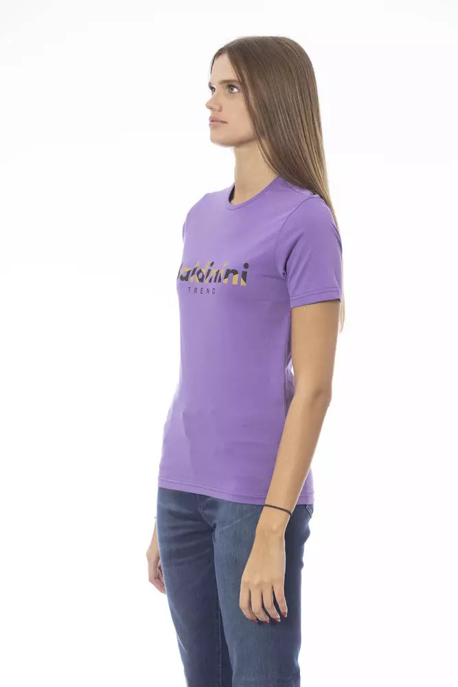 Baldinini Trend Purple Cotton T-Shirt