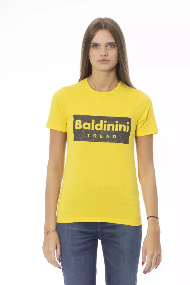 Baldinini Trend Yellow Cotton T-Shirt