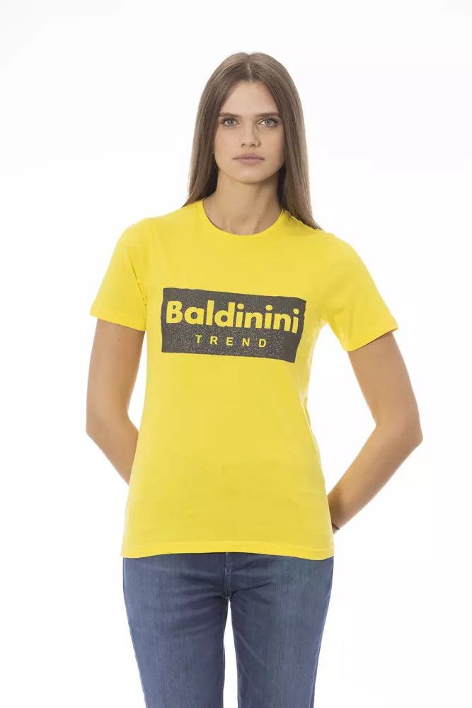 Baldinini Trend Yellow Cotton T-Shirt