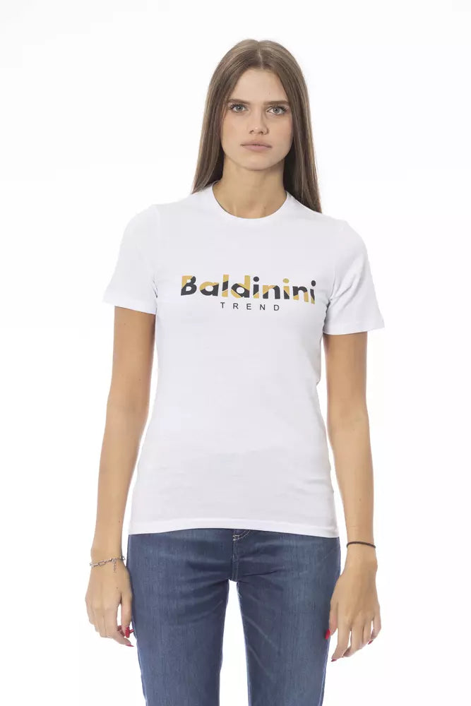 Baldinini Trend White Cotton T-Shirt