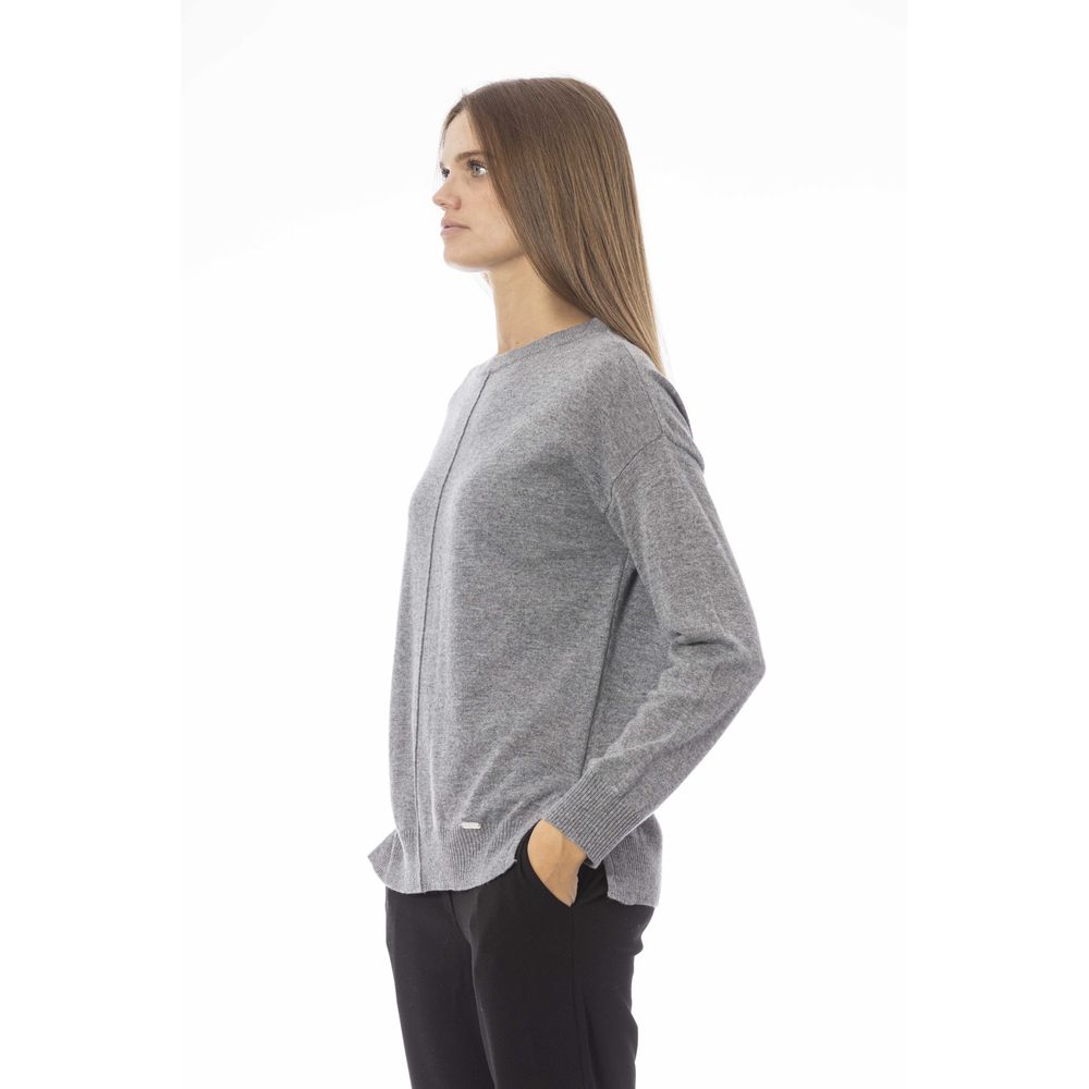 Baldinini Trend Gray Viscose Sweater