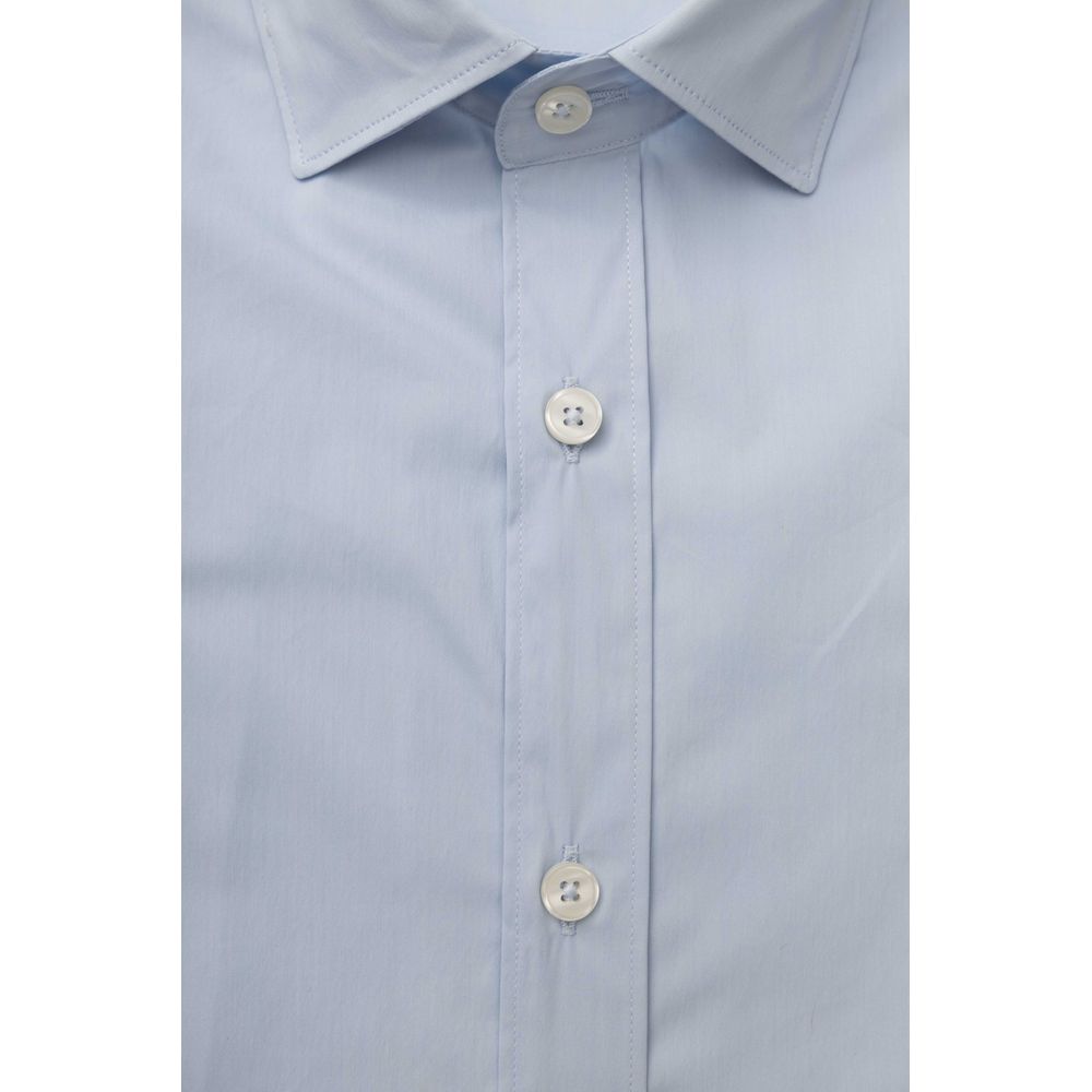 Bagutta Light Blue Cotton Shirt