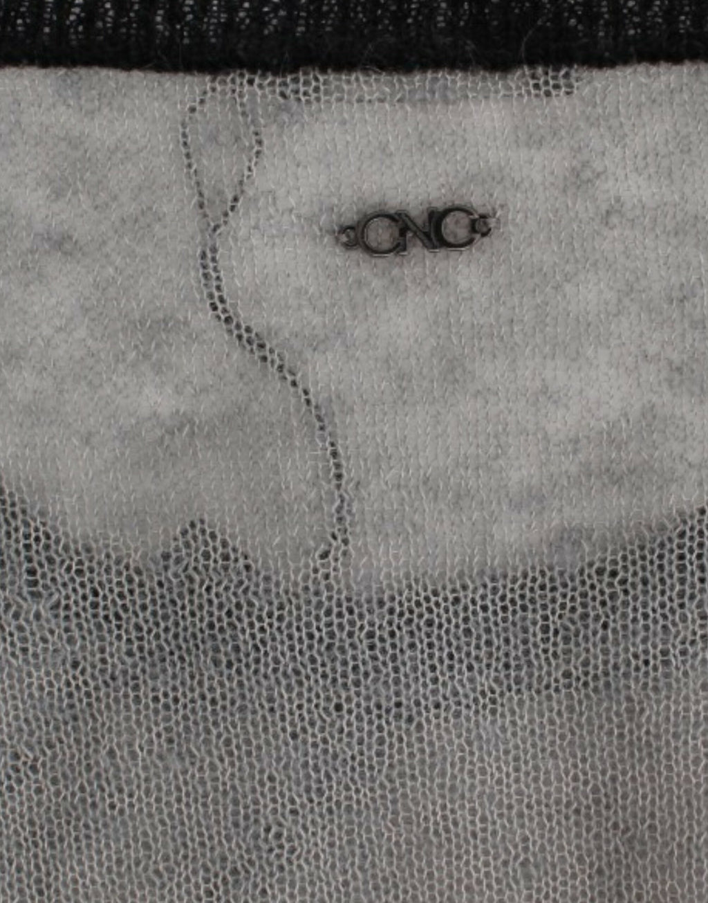 Costume National Gray embellished asymmetric sweater