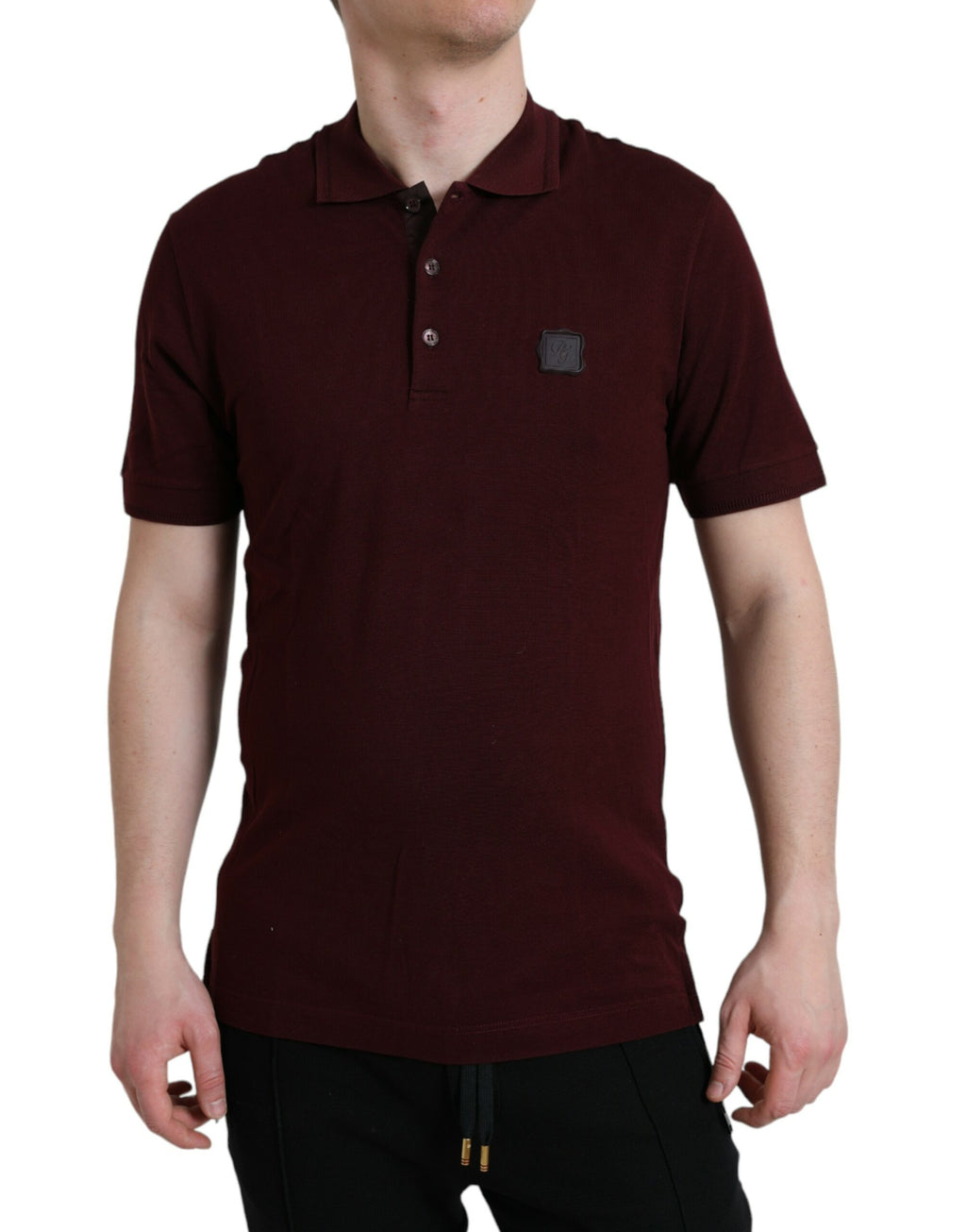 Dolce & Gabbana Maroon Collared Short Sleeves Polo T-shirt