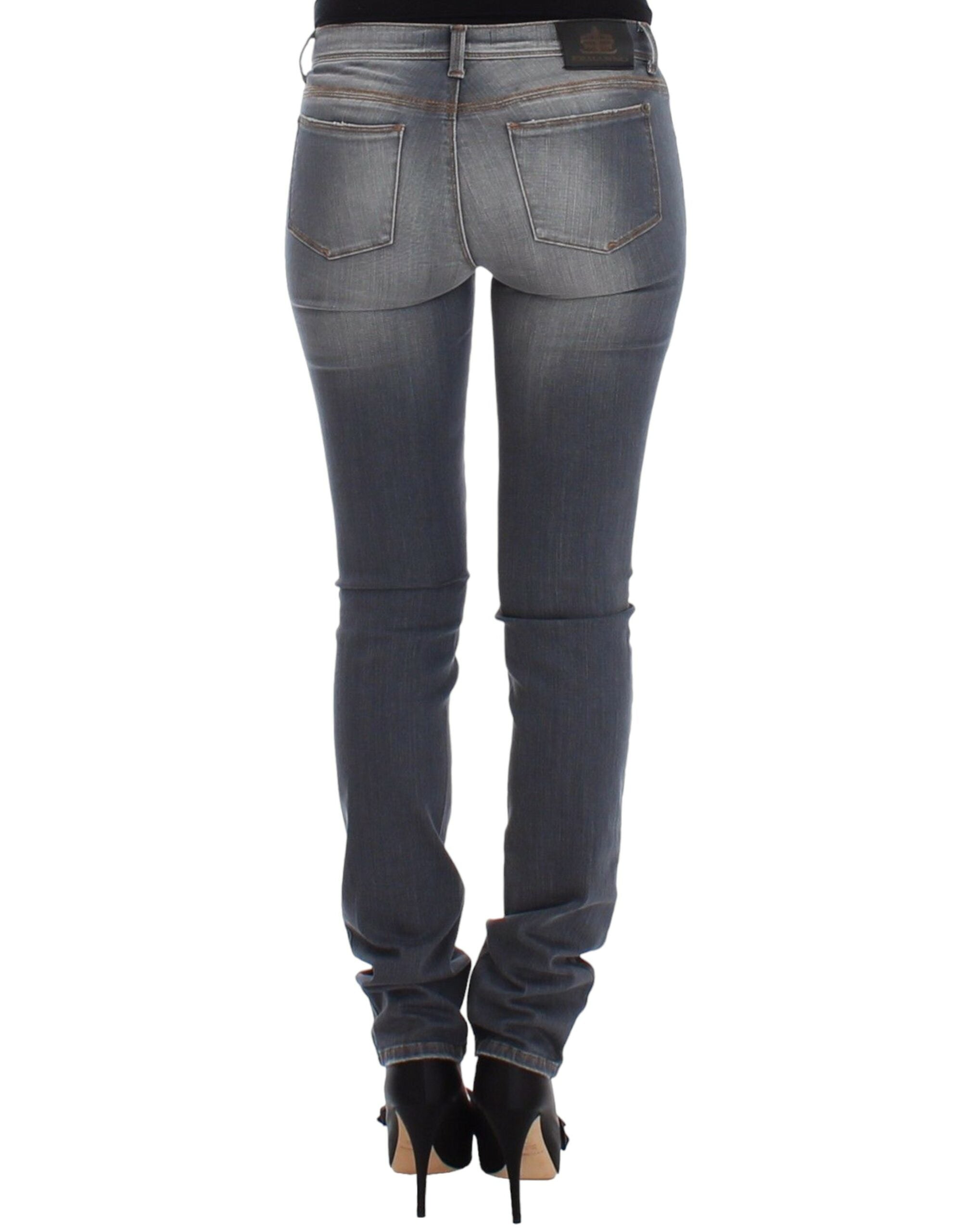 Ermanno Scervino Gray Slim Jeans Denim Pants Skinny Leg Stretch