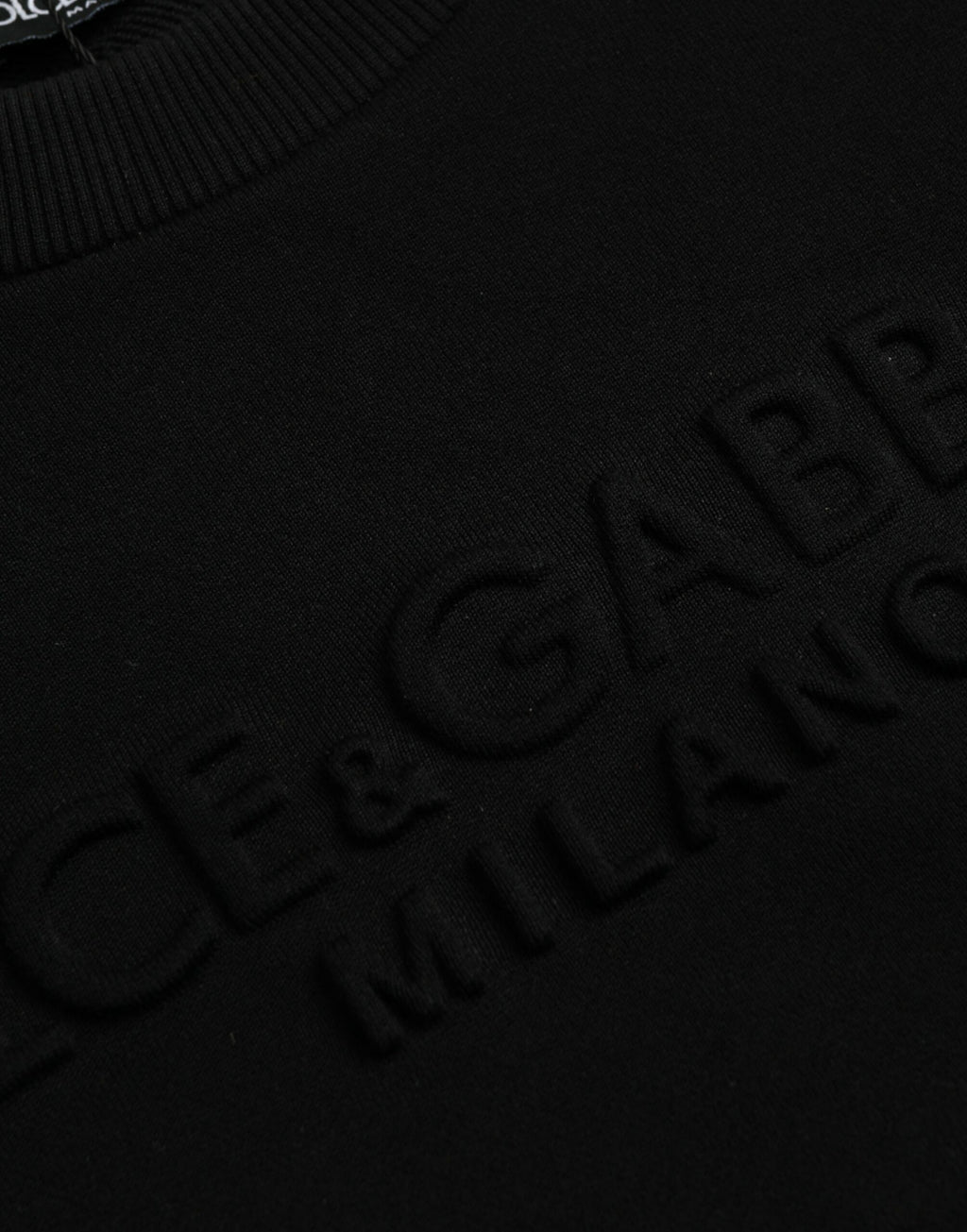 Dolce & Gabbana Black Cotton Long Sleeves Sweatshirt Sweater