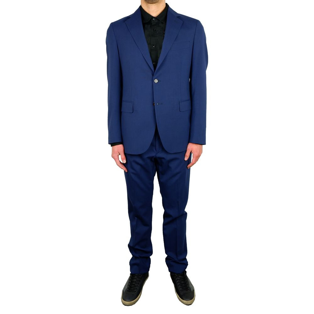 Aquascutum Blue Wool Men's Suit