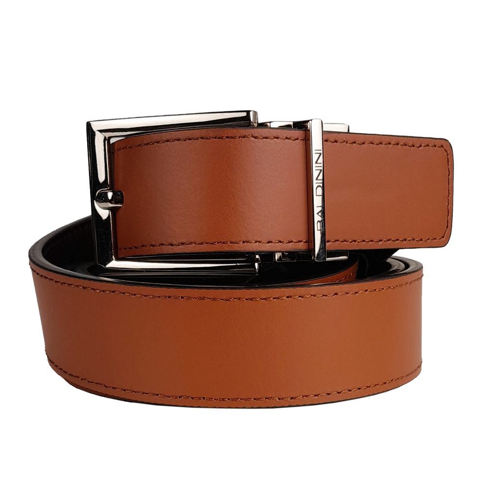 Baldinini Trend Brown Calfskin Men's Reversible Belt
