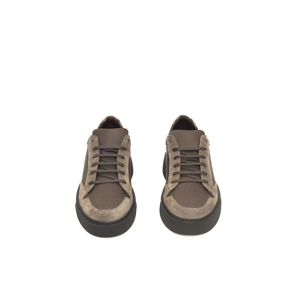 Cerruti 1881 Taupe Cow Leather Sneakers