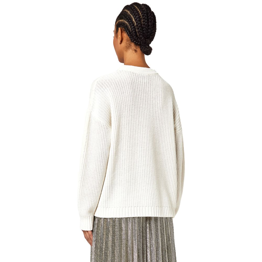 Alpha Studio White Recycled Wool Sweater