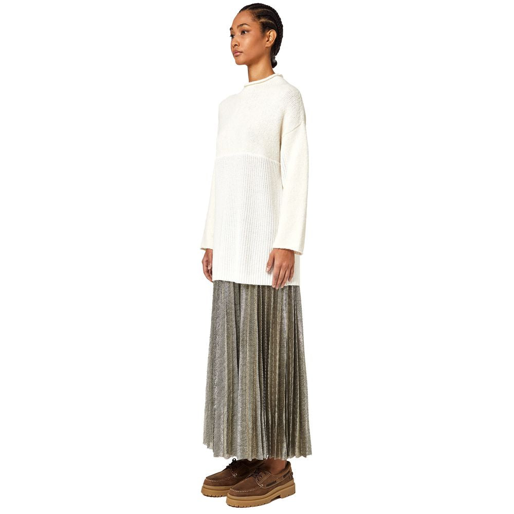 Alpha Studio White Recycled Wool Sweater