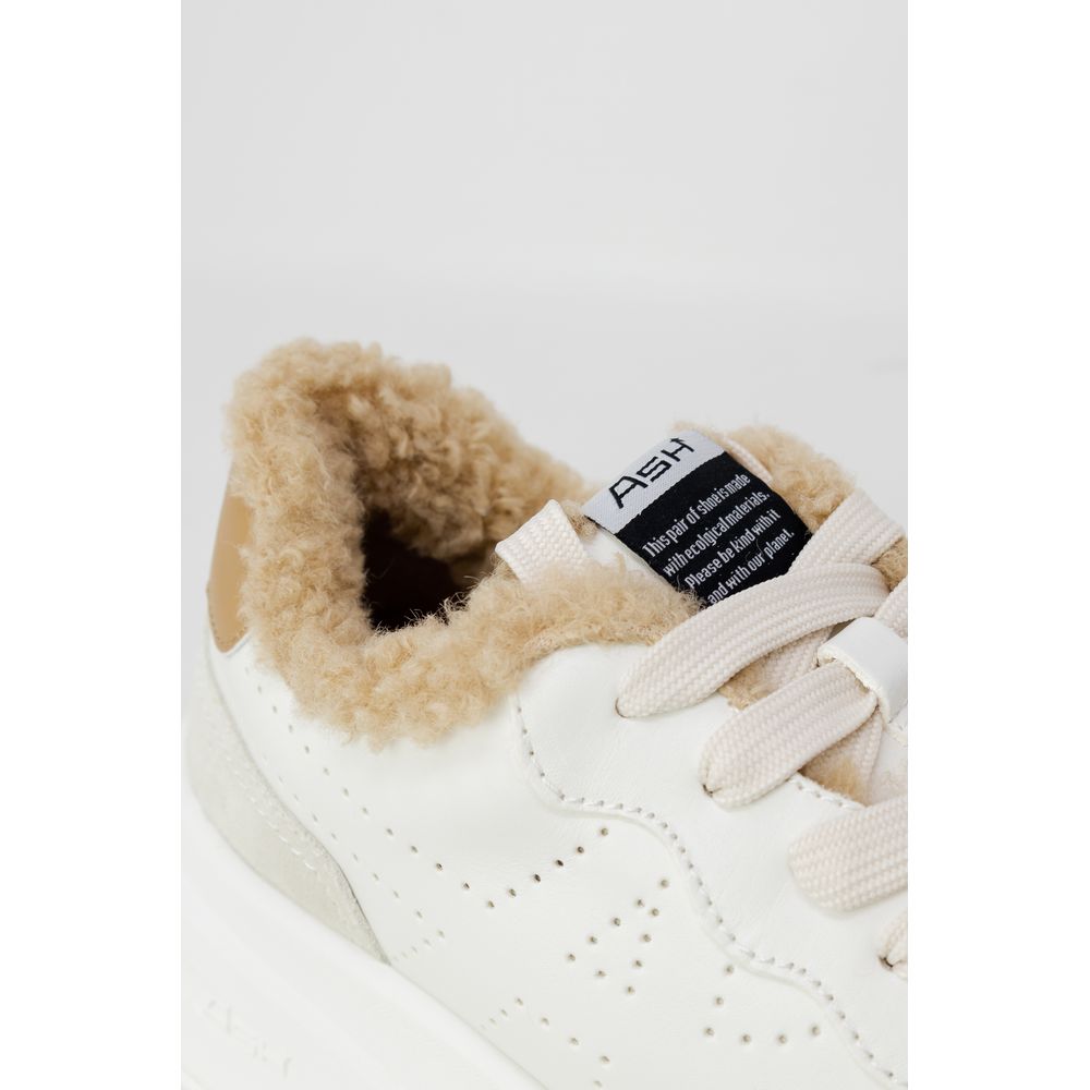 ASH Beige Leather Chunky Sneakers