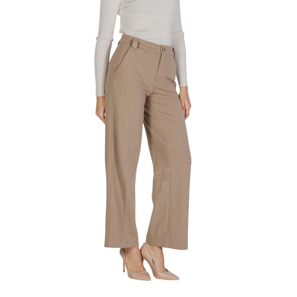 Street One Beige Viscose Casual Pants