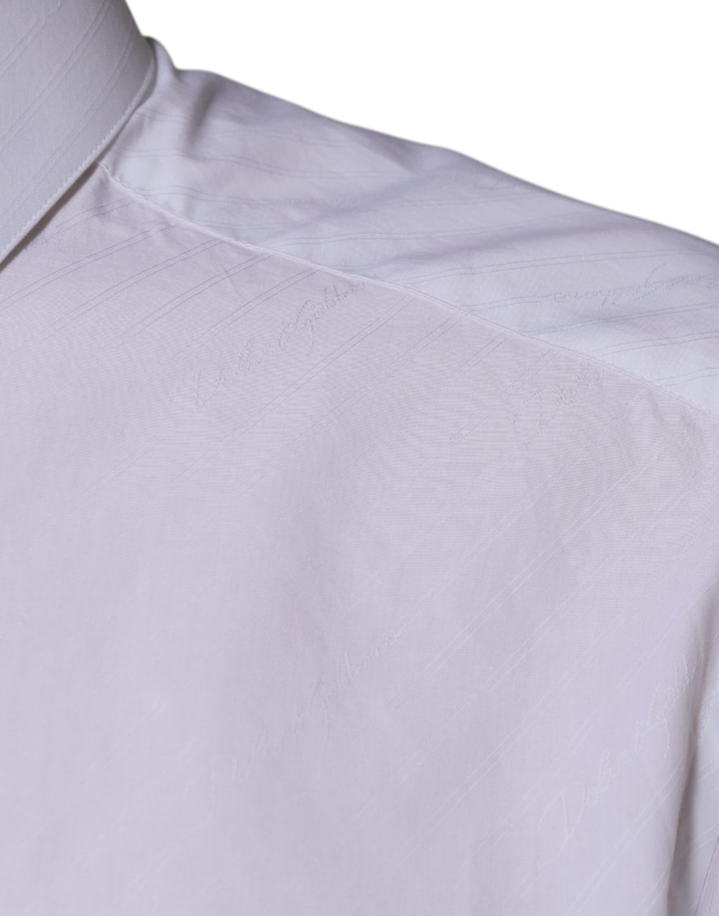 Dolce & Gabbana White Cotton Long Sleeve MARTINI Dress Shirt