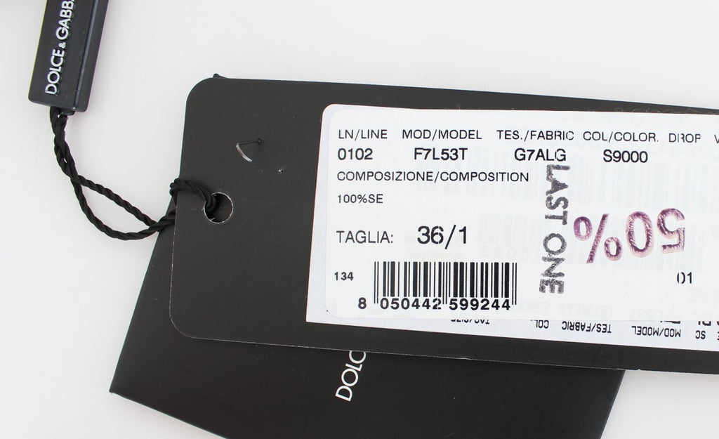 Dolce & Gabbana Black Key Floral Print Silk Blouse Top