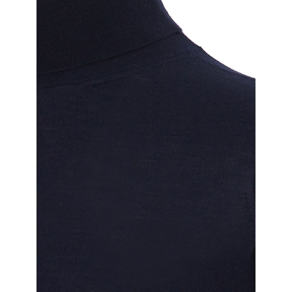 Colombo Blue Cashmere Turtleneck