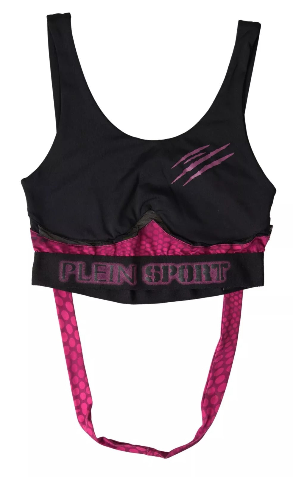 Plein Sport Black Fuchsia Logo Athlete Hannah Bra Underwear