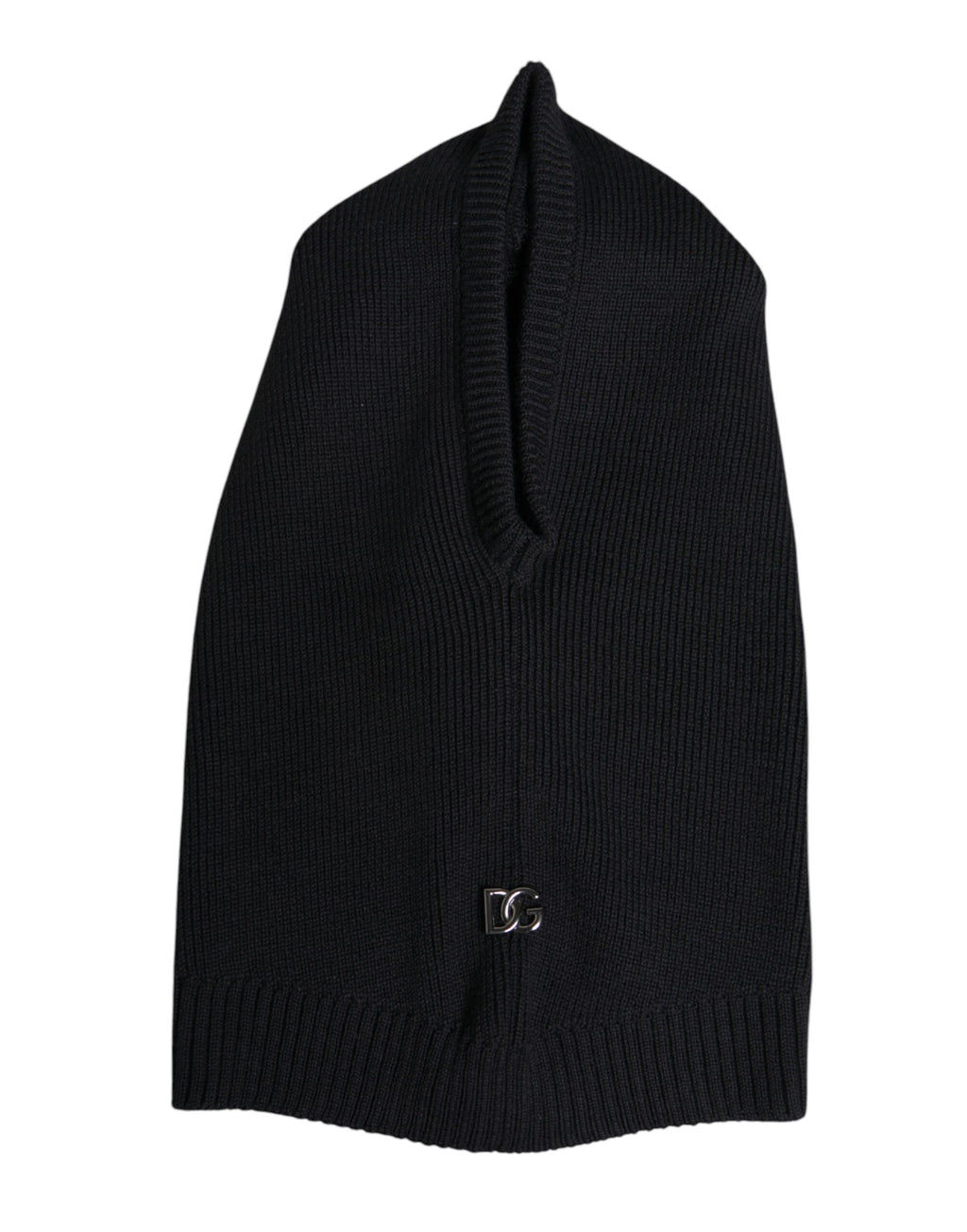 Black Wool Whole Head Wrap Balaclava Hat