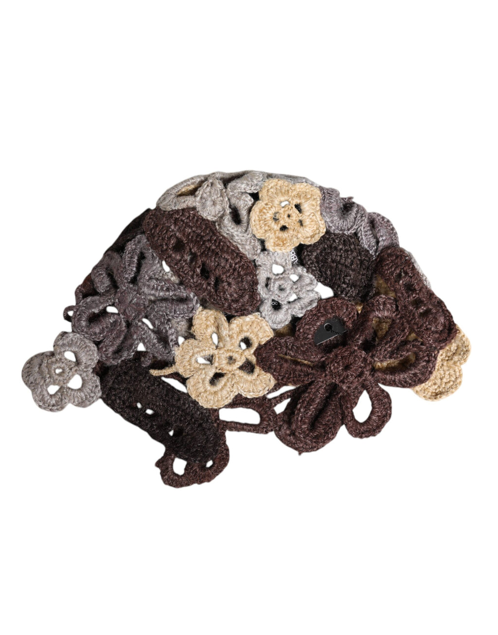 Multicolor Floral Silk Crochet Beanie Hat
