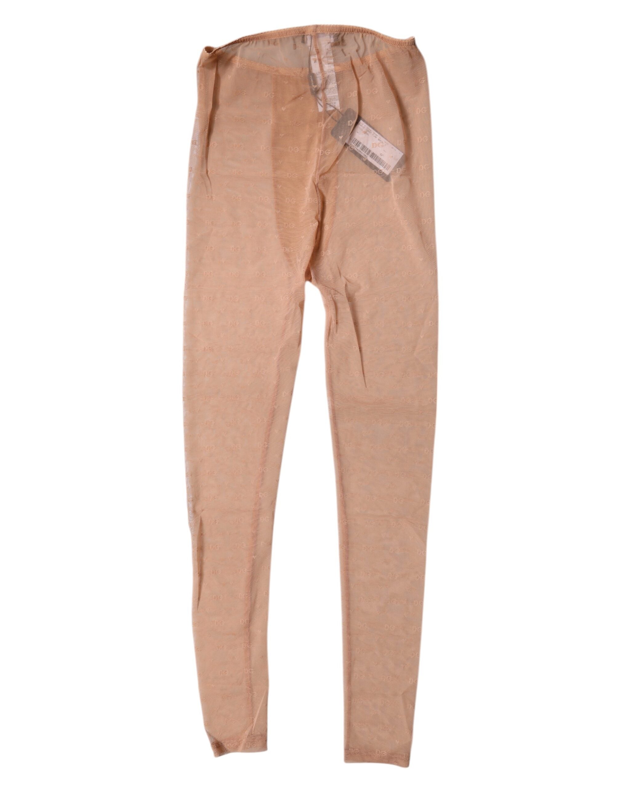 Nude Beige Logo Lace Lingerie Pants Underwear