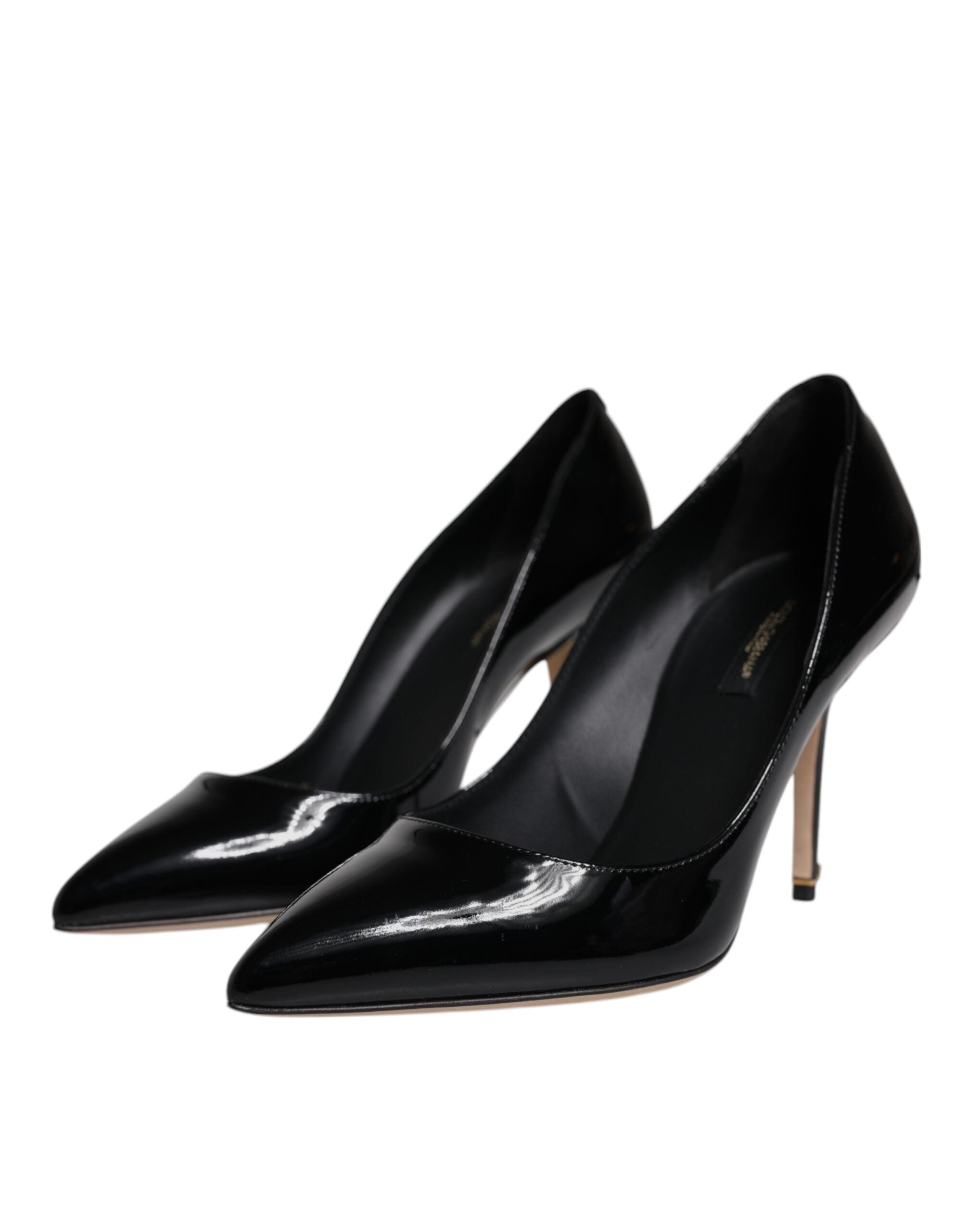 Black Patent Leather High Heels Pumps Shoes
