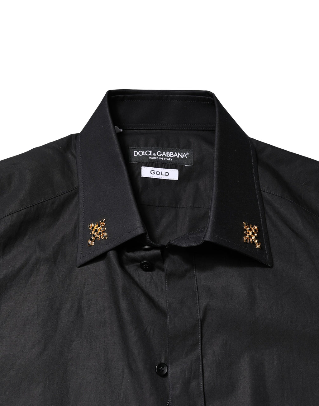 Black GOLD Cross Embellished Men Dress Shirt