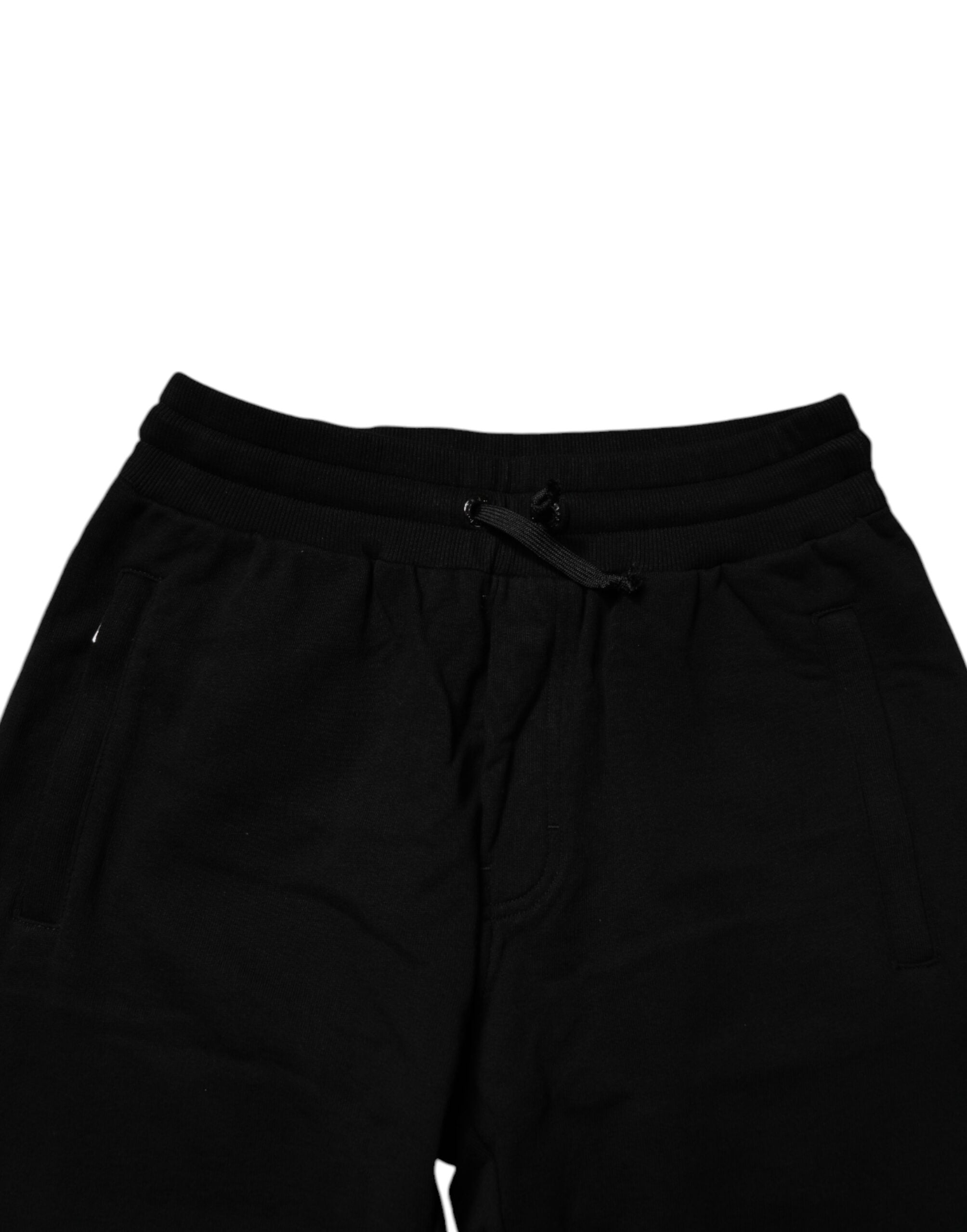 Black Cotton Jogger Sweatpants Pants