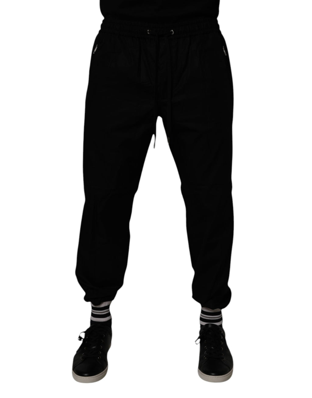 Black Cotton Men Jogger Sweatpants Pants