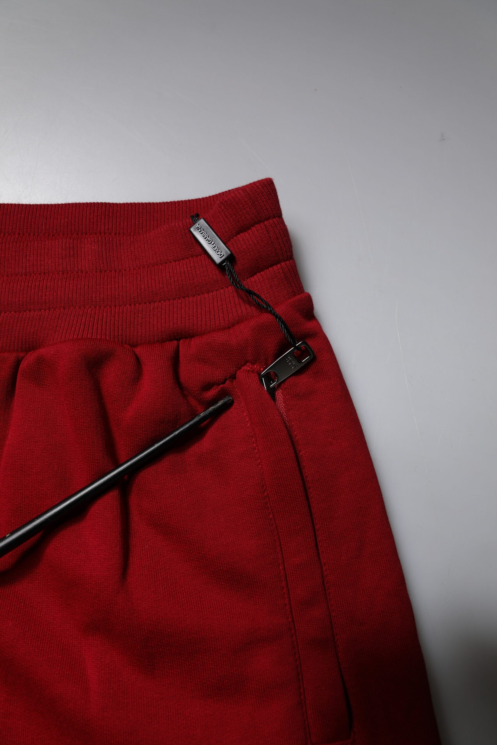 Red Logo Tape Cotton Jogger Sweatpants Pants