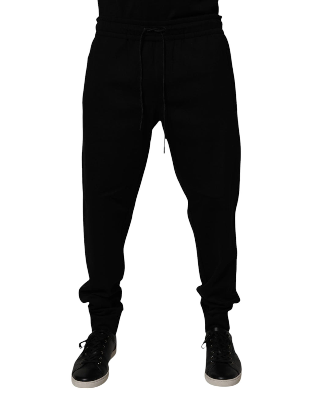 Black Cotton Blend Jogger Sweatpants Pants