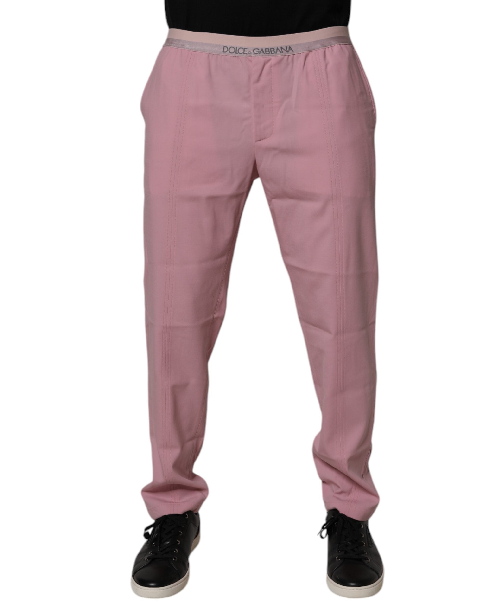 Pink Cotton Stretch Chino Pants