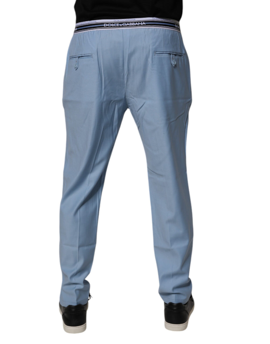 Blue Cotton Stretch Chino Pants